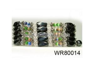 36inch Rainbow Cat's Eye ,Hematite Magnetic Wrap Bracelet Necklace All in One Set